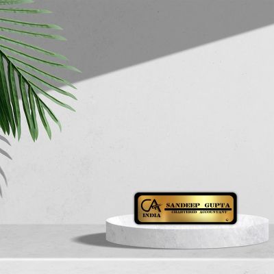 Personalized Chartered Accountant Name Plate Customized With Logo & Name | Best Gift For CA